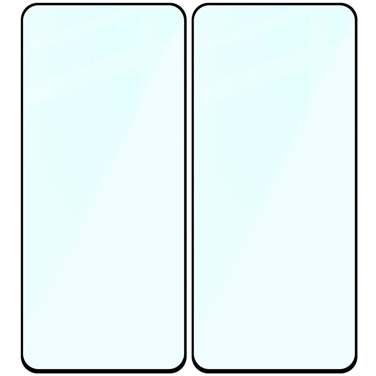 Gehärtetes Glas für Realme 12 Plus, Bizon Glass Edge Duo, Schwarzer Rahmen, 2 Stück