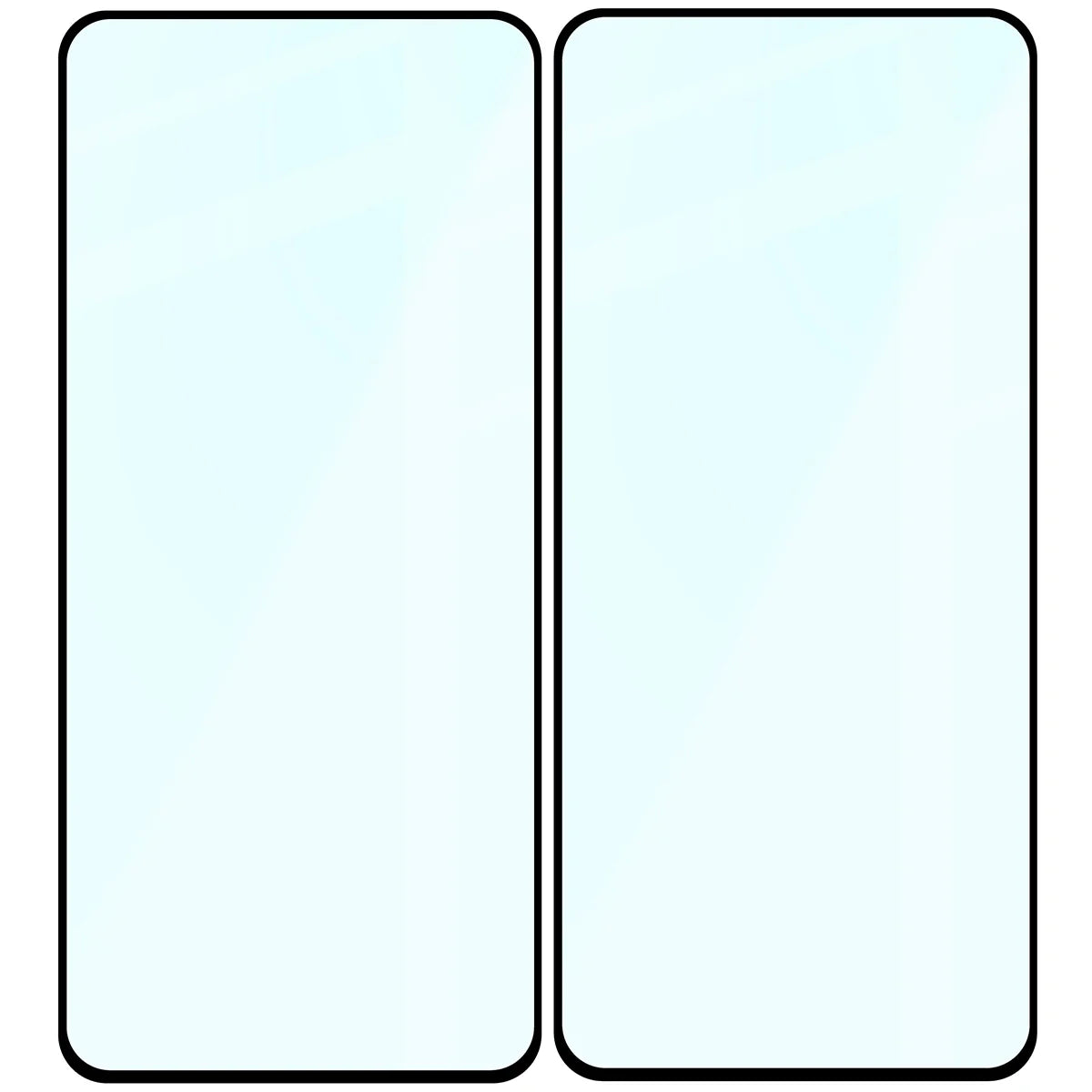 Gehärtetes Glas für Realme 14 5G / 14T 5G, Bizon Glass Edge Duo, Schwarzer Rahmen, 2 Stück