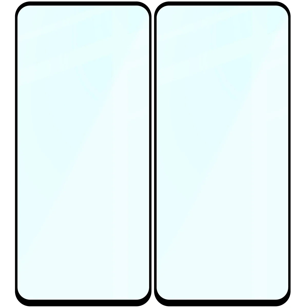 Gehärtetes Glas für Realme C71 4G, Bizon Glass Edge Duo, Schwarzer Rahmen, 2 Stück