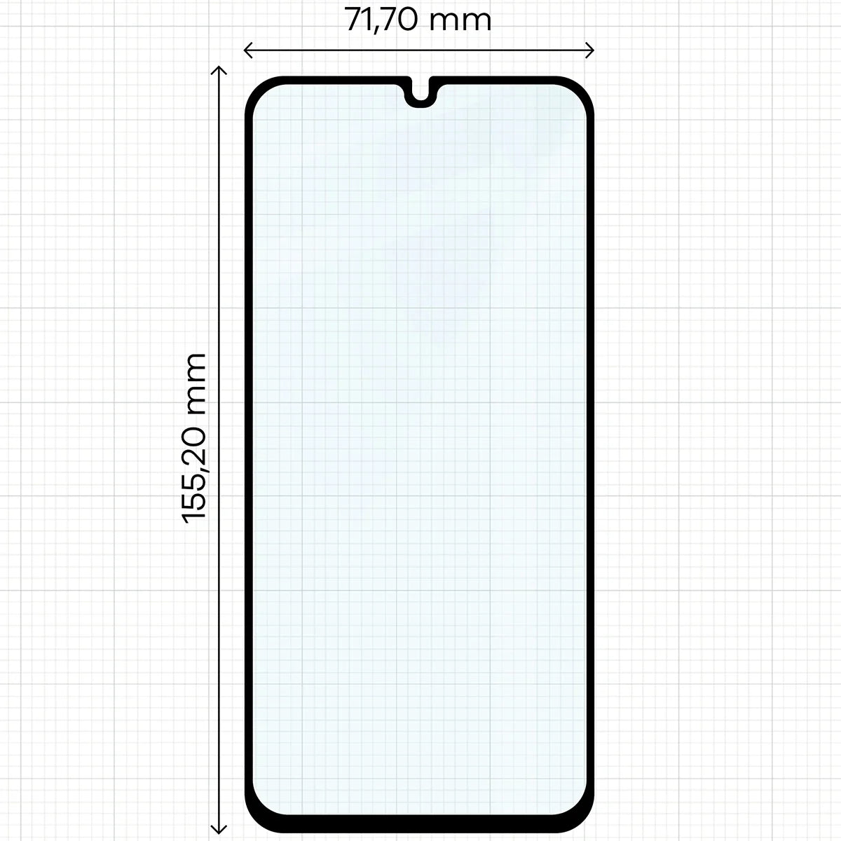 Gehärtetes Glas für Galaxy A15 4G/5G / A25 5G / M15 5G, Bizon Glass Edge Duo, Schwarzer Rahmen, 2 Stück