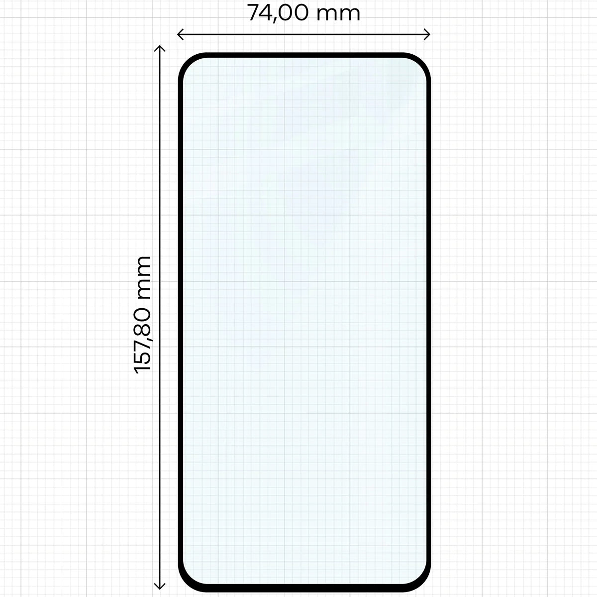 Gehärtetes Glas für Galaxy M35 5G / A35 5G / A55 5G, Bizon Glass Edge Duo, Schwarzer Rahmen, 2 Stück