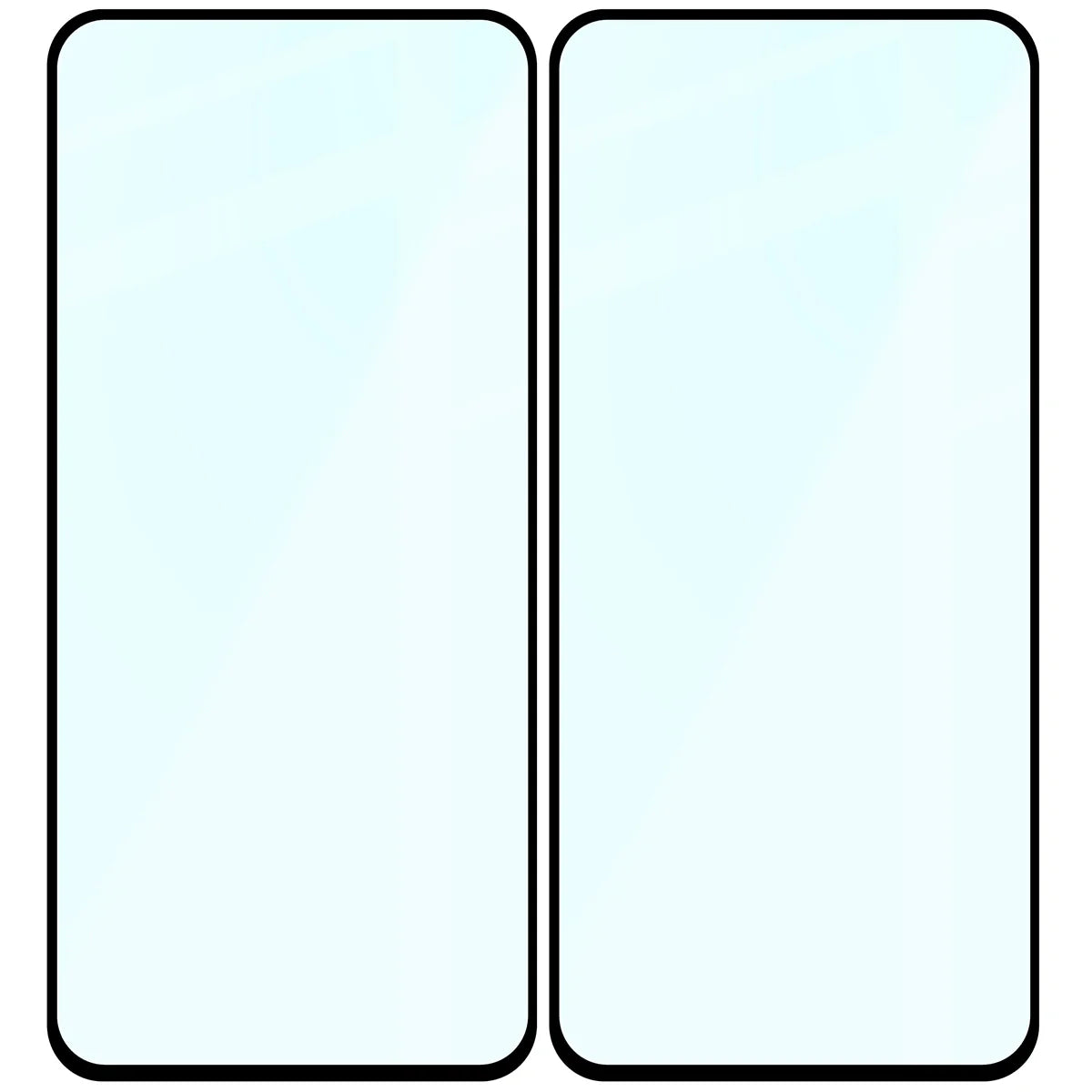 Gehärtetes Glas für Galaxy M35 5G / A35 5G / A55 5G, Bizon Glass Edge Duo, Schwarzer Rahmen, 2 Stück