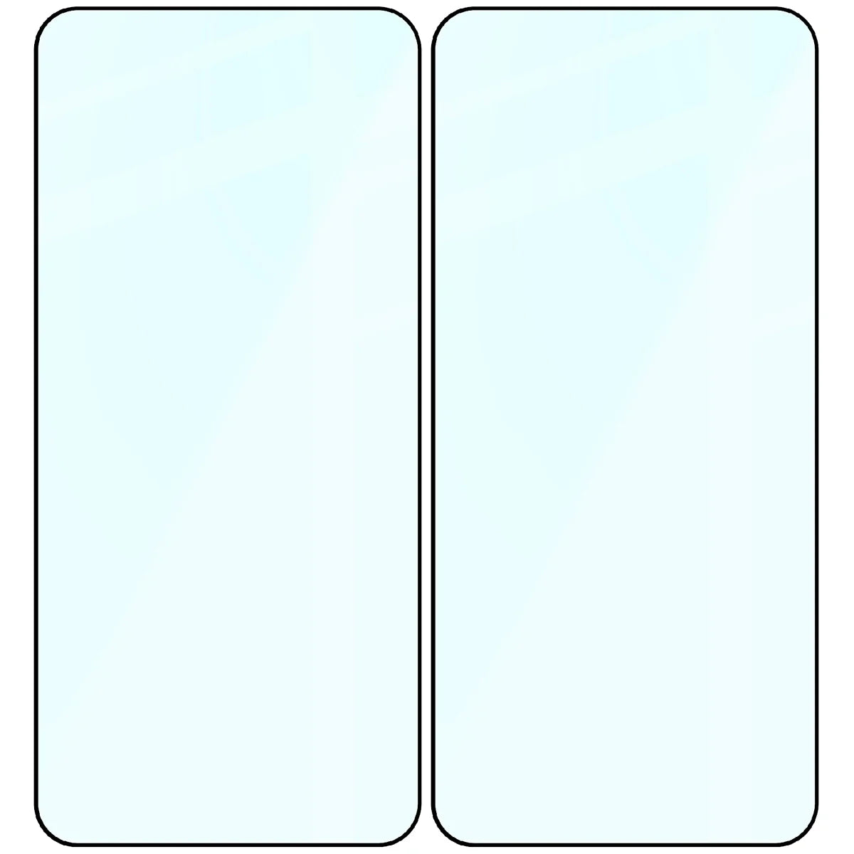 Gehärtetes Glas für Galaxy S23, Bizon Glass Edge Duo, Schwarzer Rahmen, 2 Stück