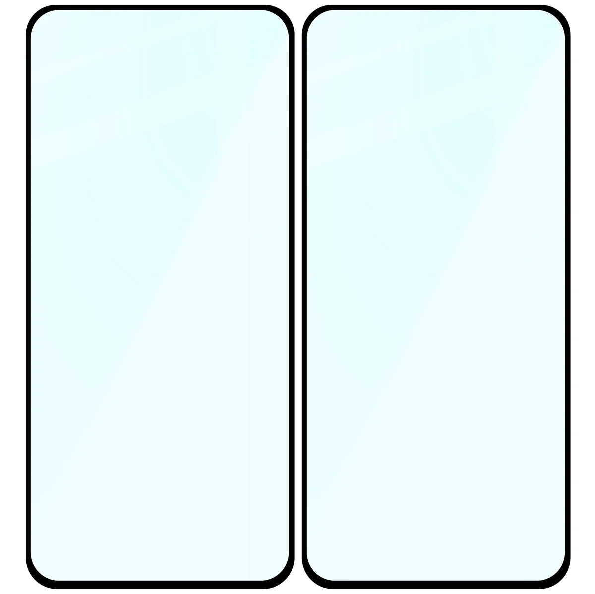Gehärtetes Glas für Galaxy S23 FE, Bizon Glass Edge Duo, Schwarzer Rahmen, 2 Stück