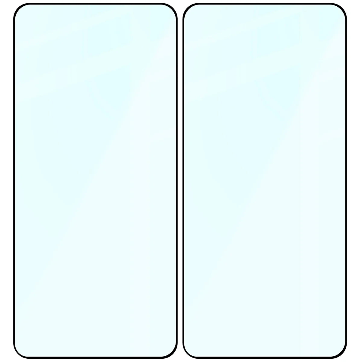 Gehärtetes Glas für Galaxy S25 Plus / S24 Plus, Bizon Glass Edge Duo, Schwarzer Rahmen, 2 Stück