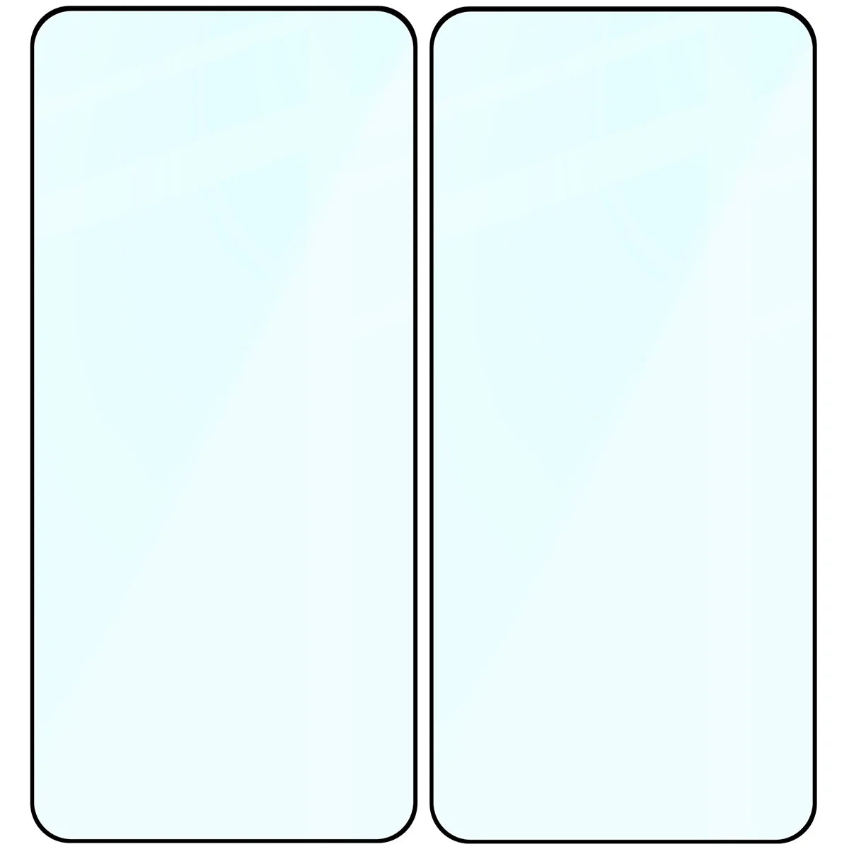 Gehärtetes Glas für Galaxy S25 / S24, Bizon Glass Edge Duo, Schwarzer Rahmen, 2 Stück
