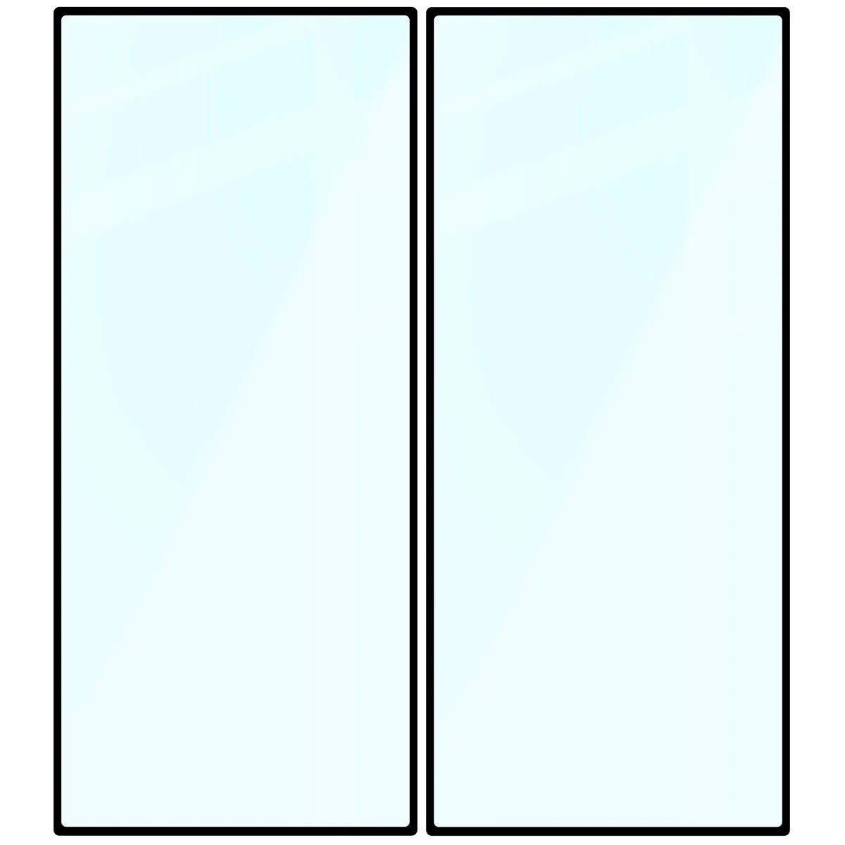 Gehärtetes Glas für Galaxy Z Fold7, Bizon Glass Edge Duo, Schwarzer Rahmen, 2 Stück