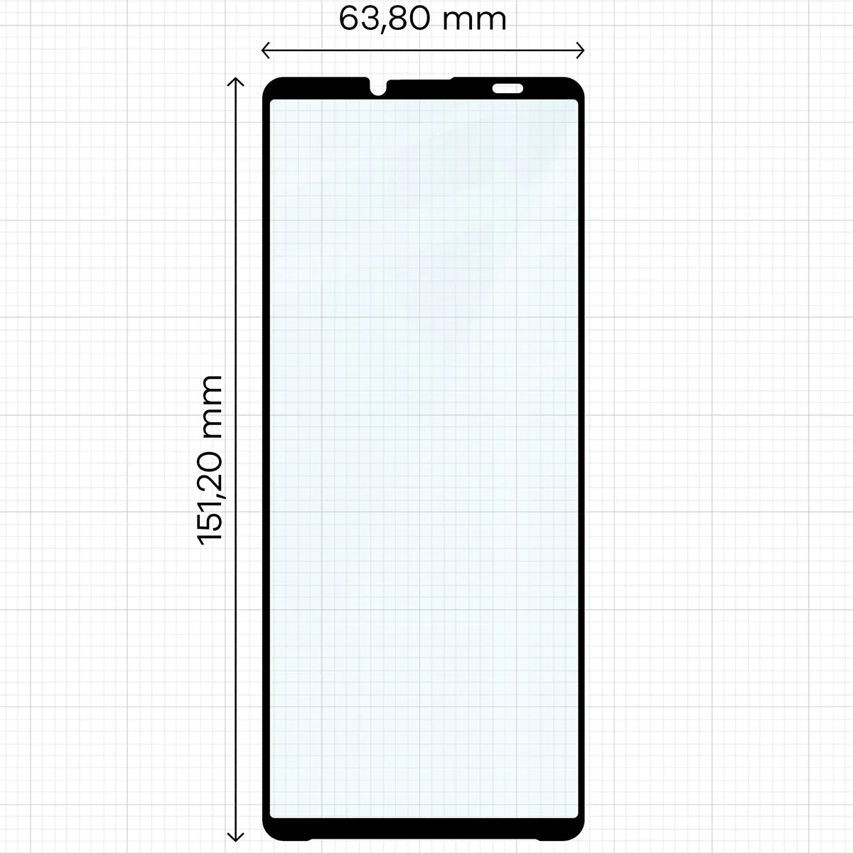 Gehärtetes Glas für Sony Xperia 10 VI, Bizon Glass Edge Duo, Schwarzer Rahmen, 2 Stück