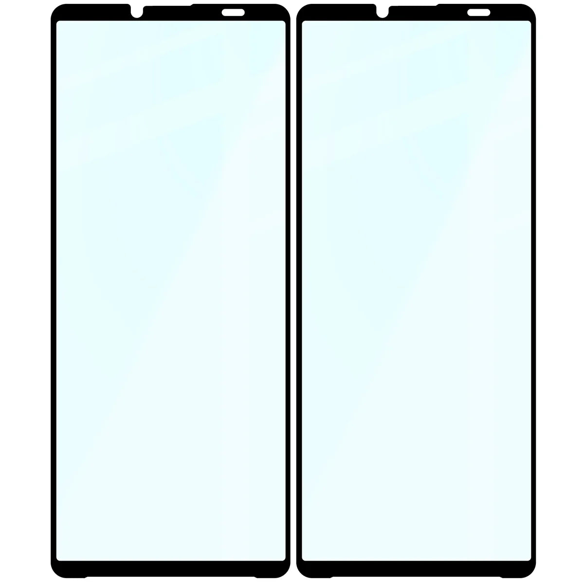Gehärtetes Glas für Sony Xperia 10 VI, Bizon Glass Edge Duo, Schwarzer Rahmen, 2 Stück