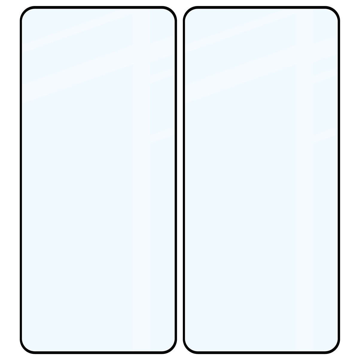 Gehärtetes Glas für Vivo V70 Lite 5G, Bizon Glass Edge Duo, Schwarzer Rahmen, 2 Stück (4/4)