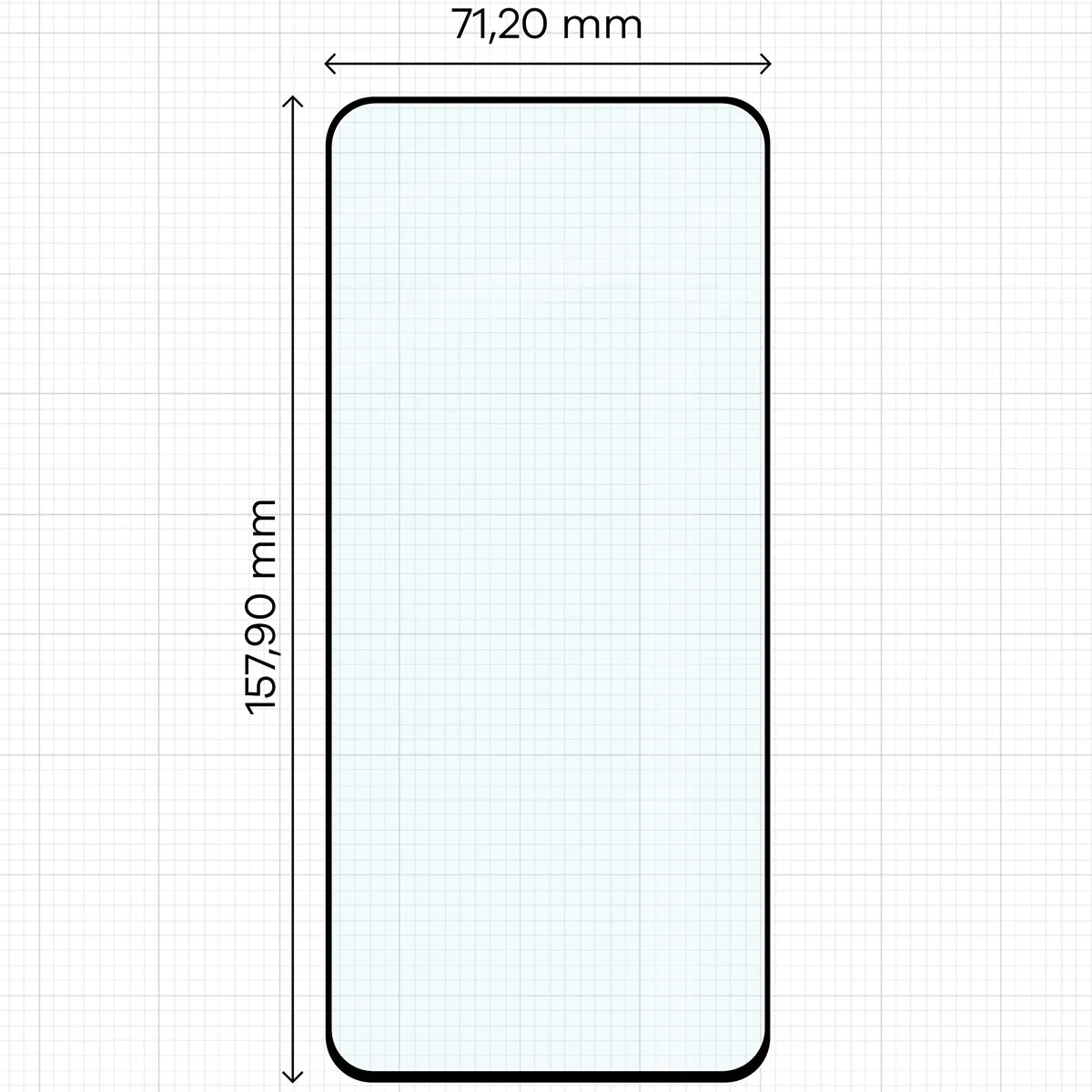 Gehärtetes Glas für Xiaomi 13T Pro / 13T, Bizon Glass Edge Duo, Schwarzer Rahmen, 2 Stück