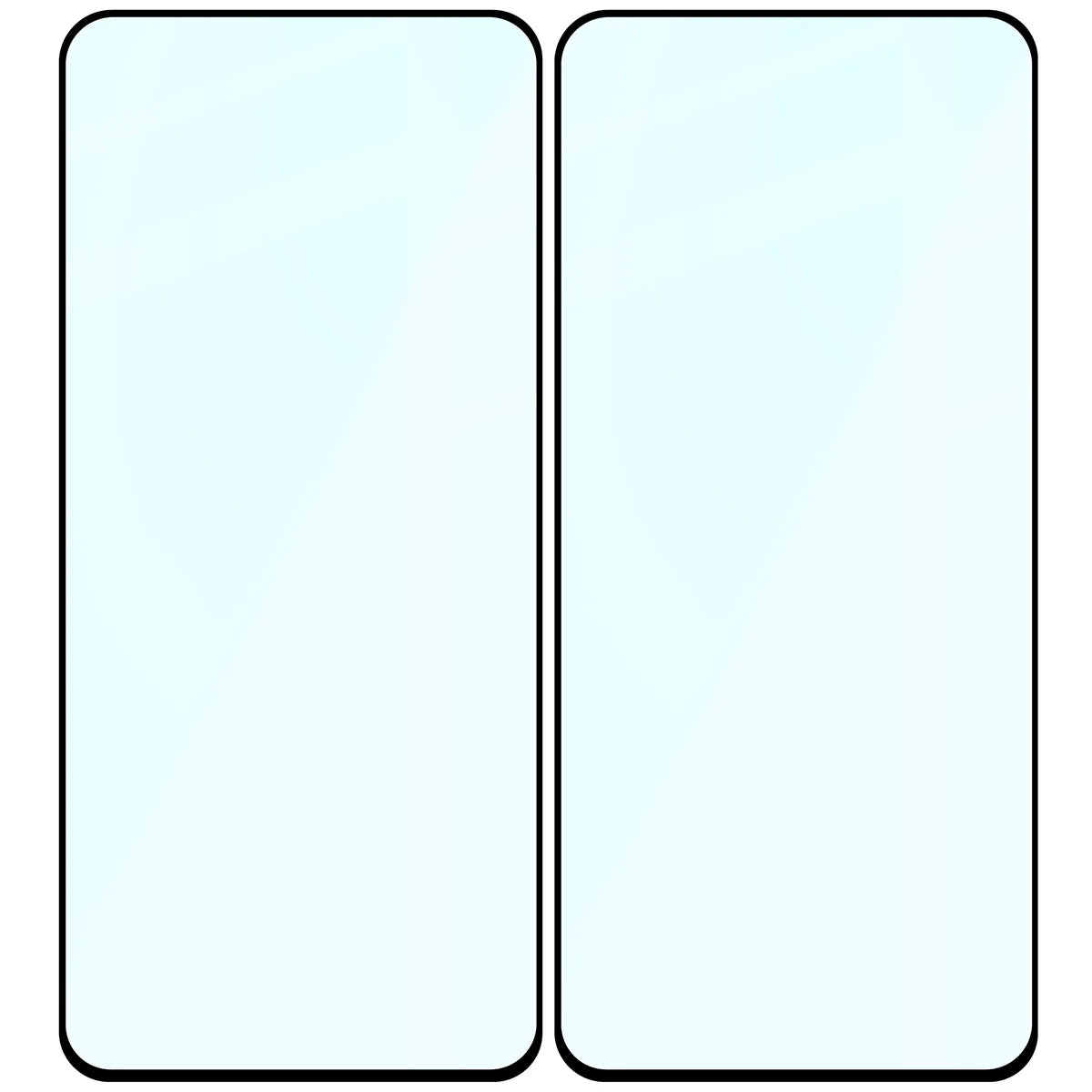 Gehärtetes Glas für Xiaomi 13T Pro / 13T, Bizon Glass Edge Duo, Schwarzer Rahmen, 2 Stück