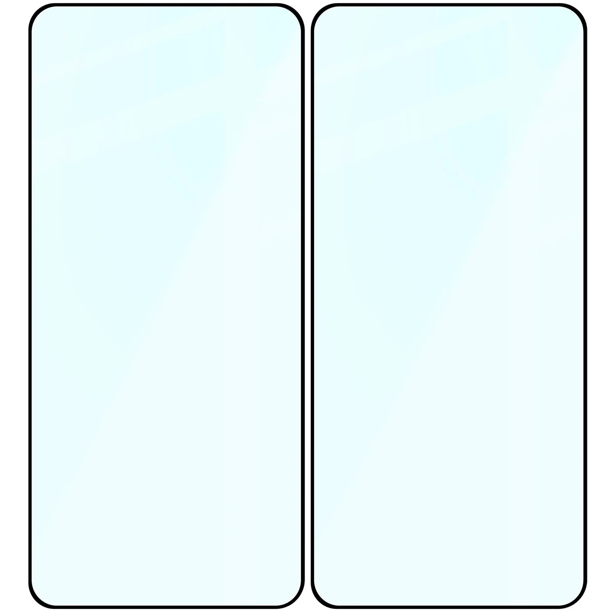 Gehärtetes Glas für Xiaomi 14T, Bizon Glass Edge Duo, Schwarzer Rahmen, 2 Stück