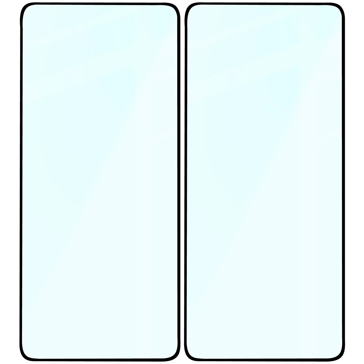 Gehärtetes Glas für Xiaomi 14T Pro, Bizon Glass Edge Duo, Schwarzer Rahmen, 2 Stück