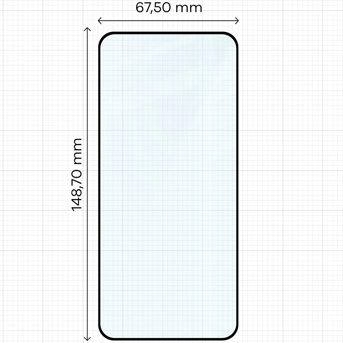 Gehärtetes Glas für Xiaomi 15, Bizon Glass Edge Duo, Schwarzer Rahmen, 2 Stück