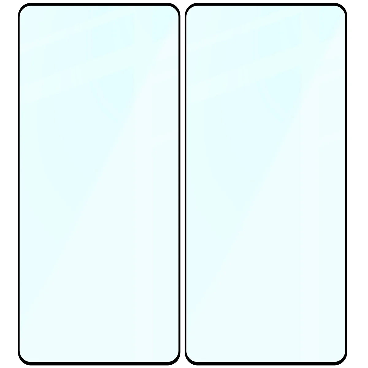 Gehärtetes Glas für Xiaomi POCO F5, Bizon Glass Edge Duo, Schwarzer Rahmen, 2 Stück