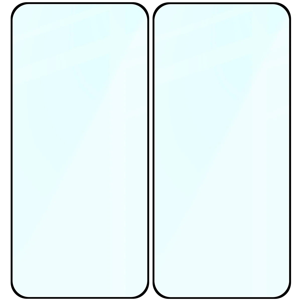 Gehärtetes Glas für Xiaomi POCO F7, Bizon Glass Edge Duo, Schwarzer Rahmen, 2 Stück