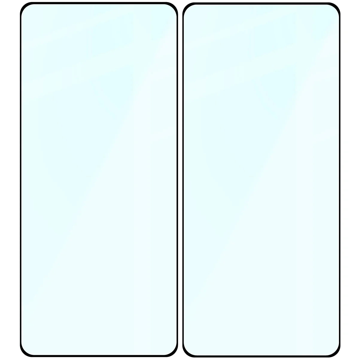 Gehärtetes Glas für Xiaomi POCO X6 / M6 Pro 4G / Redmi Note 13 5G / 13 Pro 4G/5G, Bizon Glass Edge Duo, Schwarzer Rahmen, 2 Stück