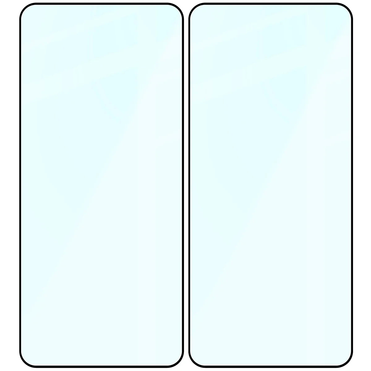 Gehärtetes Glas für Xiaomi POCO X6 Pro / X7 Pro, Bizon Glass Edge Duo, Schwarzer Rahmen, 2 Stück