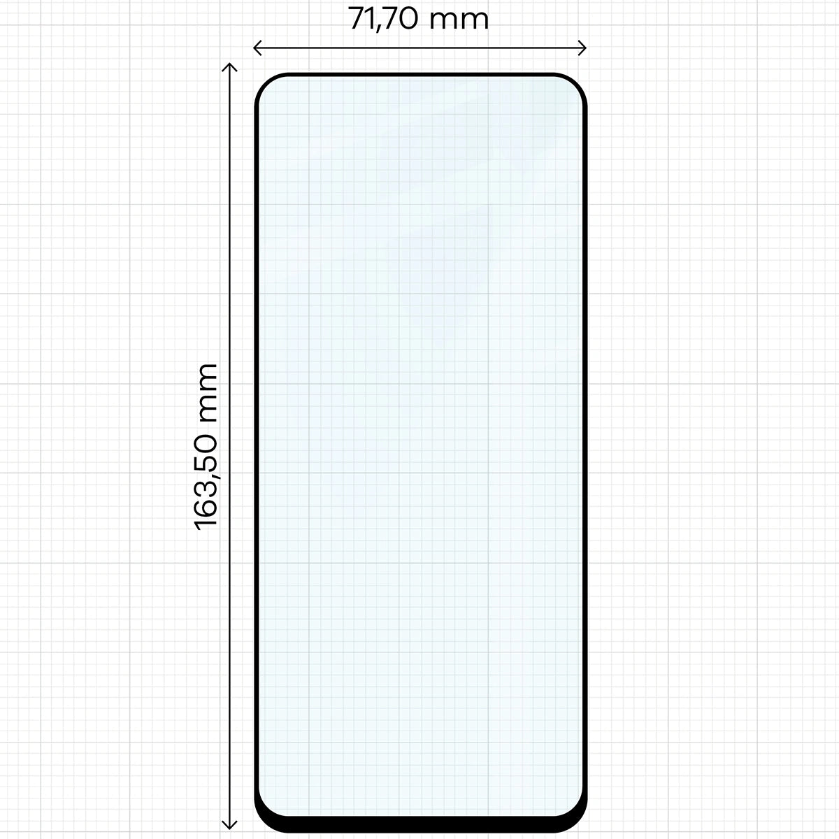 Gehärtetes Glas für Xiaomi Redmi 13 4G, Bizon Glass Edge Duo, Schwarzer Rahmen, 2 Stück