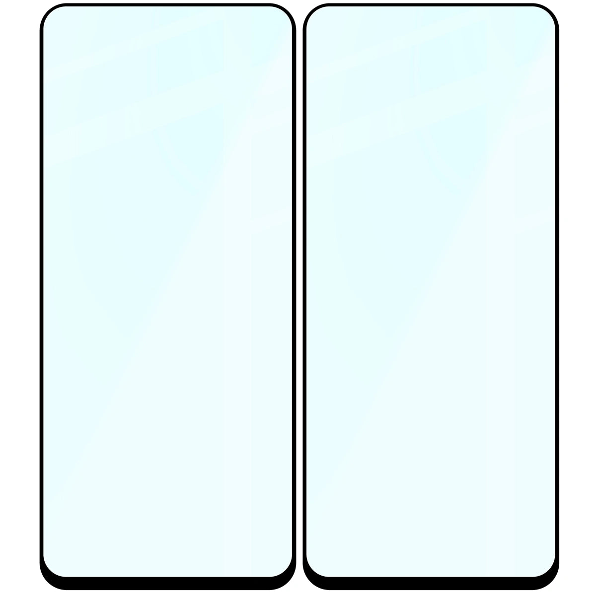 Gehärtetes Glas für Xiaomi Redmi 13 4G, Bizon Glass Edge Duo, Schwarzer Rahmen, 2 Stück
