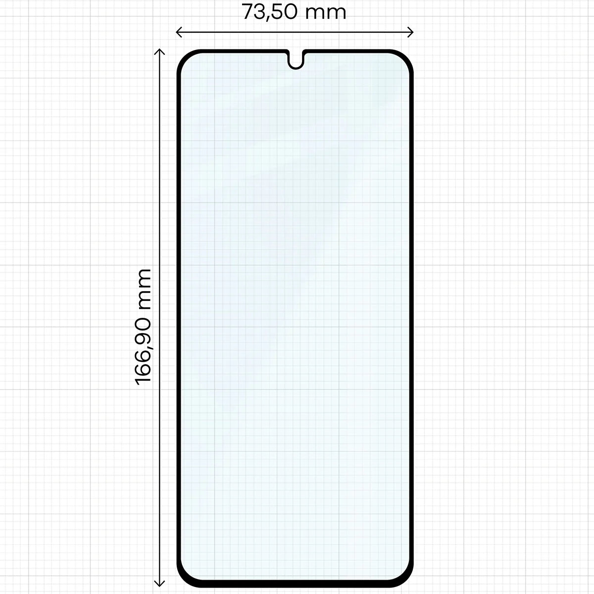 Gehärtetes Glas für Xiaomi Redmi 14C 4G / POCO C75, Bizon Glass Edge Duo, Schwarzer Rahmen, 2 Stück