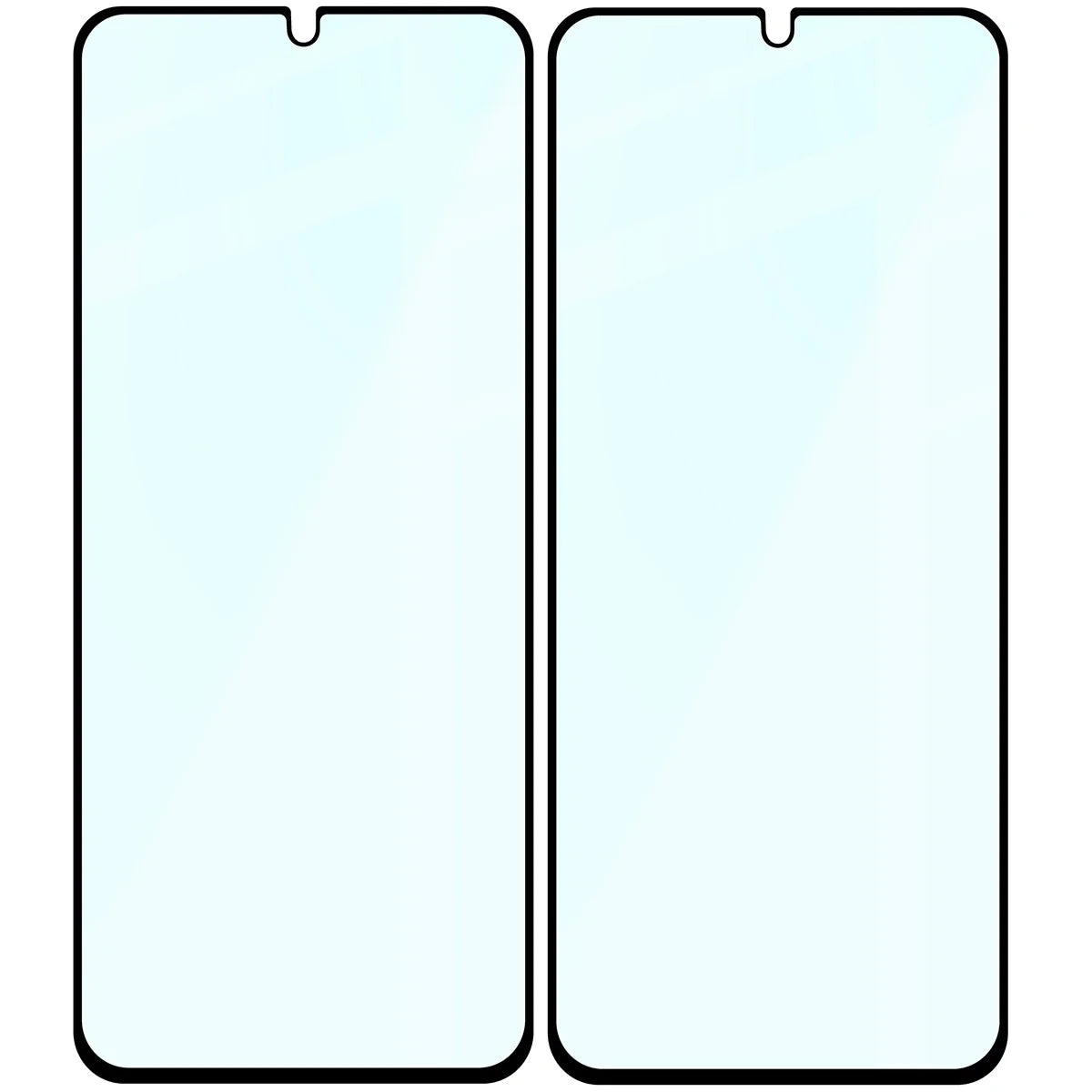 Gehärtetes Glas für Xiaomi Redmi A5 4G / POCO C71 4G, Bizon Glass Edge Duo, Schwarzer Rahmen, 2 Stück