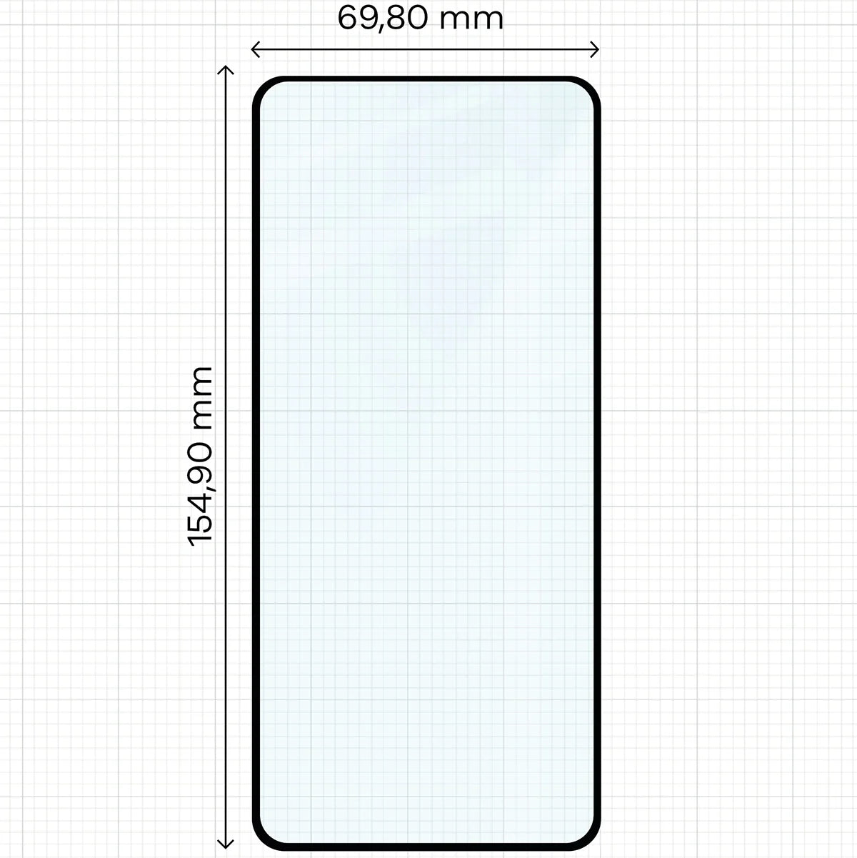 Gehärtetes Glas für Xiaomi Redmi Note 11 / 11S 4G, Bizon Glass Edge Duo, Schwarzer Rahmen, 2 Stück