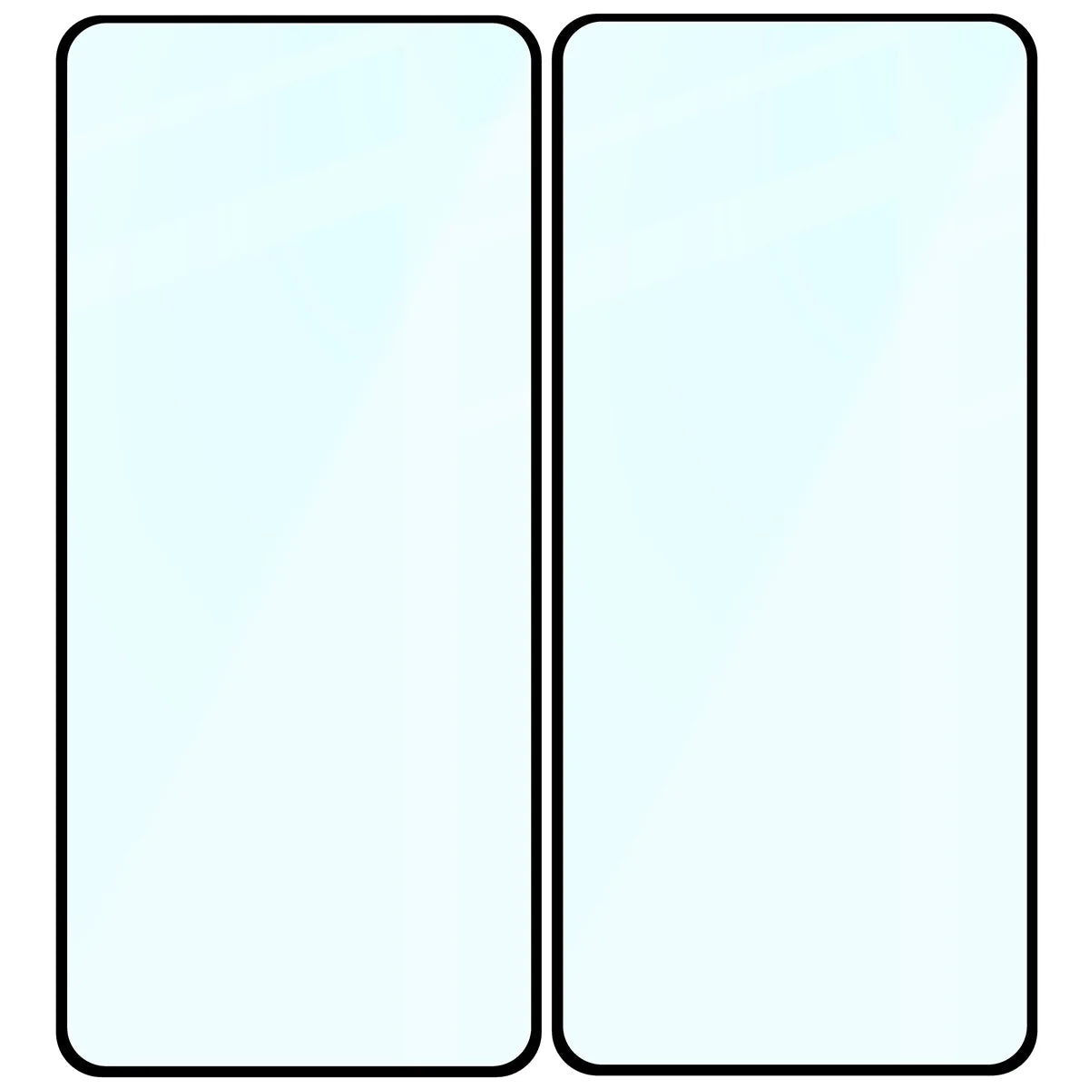 Gehärtetes Glas für Xiaomi Redmi Note 11 / 11S 4G, Bizon Glass Edge Duo, Schwarzer Rahmen, 2 Stück