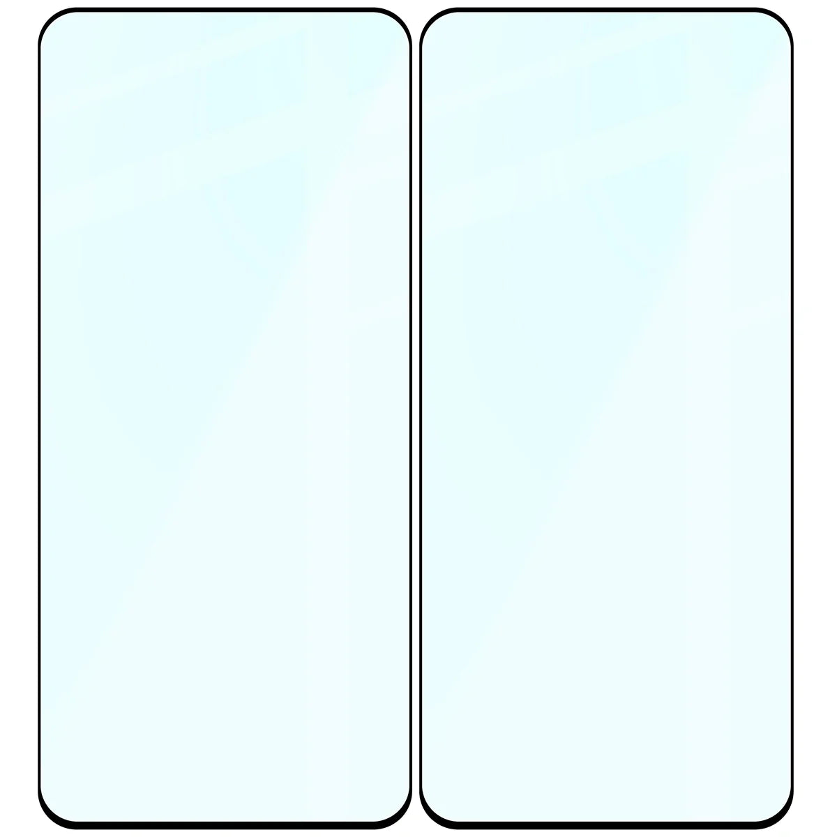 Gehärtetes Glas für Xiaomi Redmi Note 14 4G / 5G / POCO M7 Pro 5G, Bizon Glass Edge Duo, Schwarzer Rahmen, 2 Stück