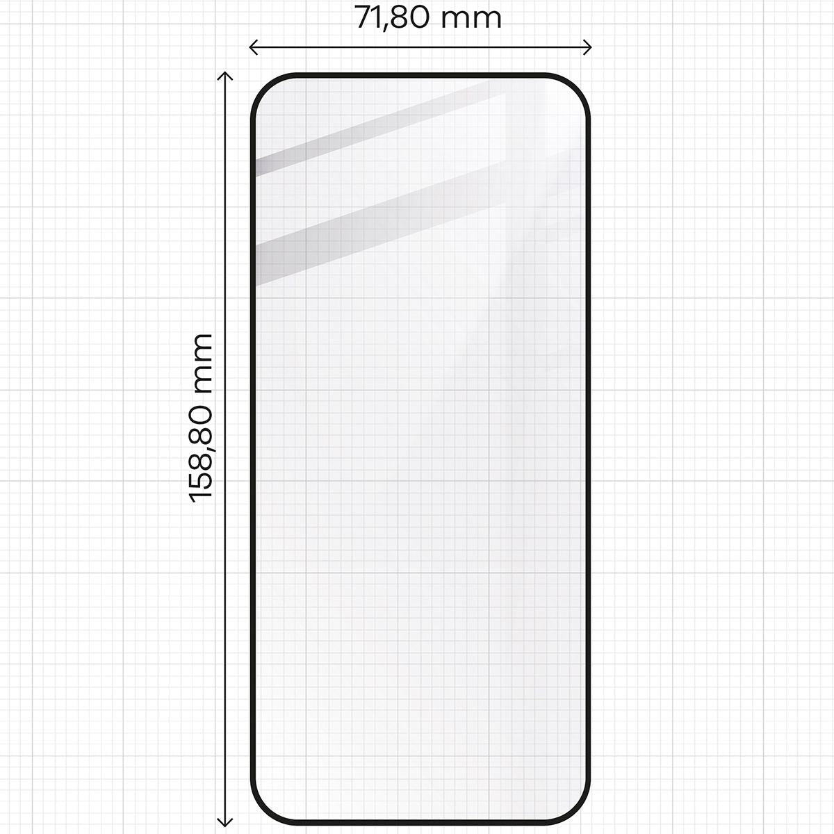 Gehärtetes Glas für Huawei Pura 70 Pro / Pro+ / Ultra, Bizon Glass Edge 3D, Schwarz
