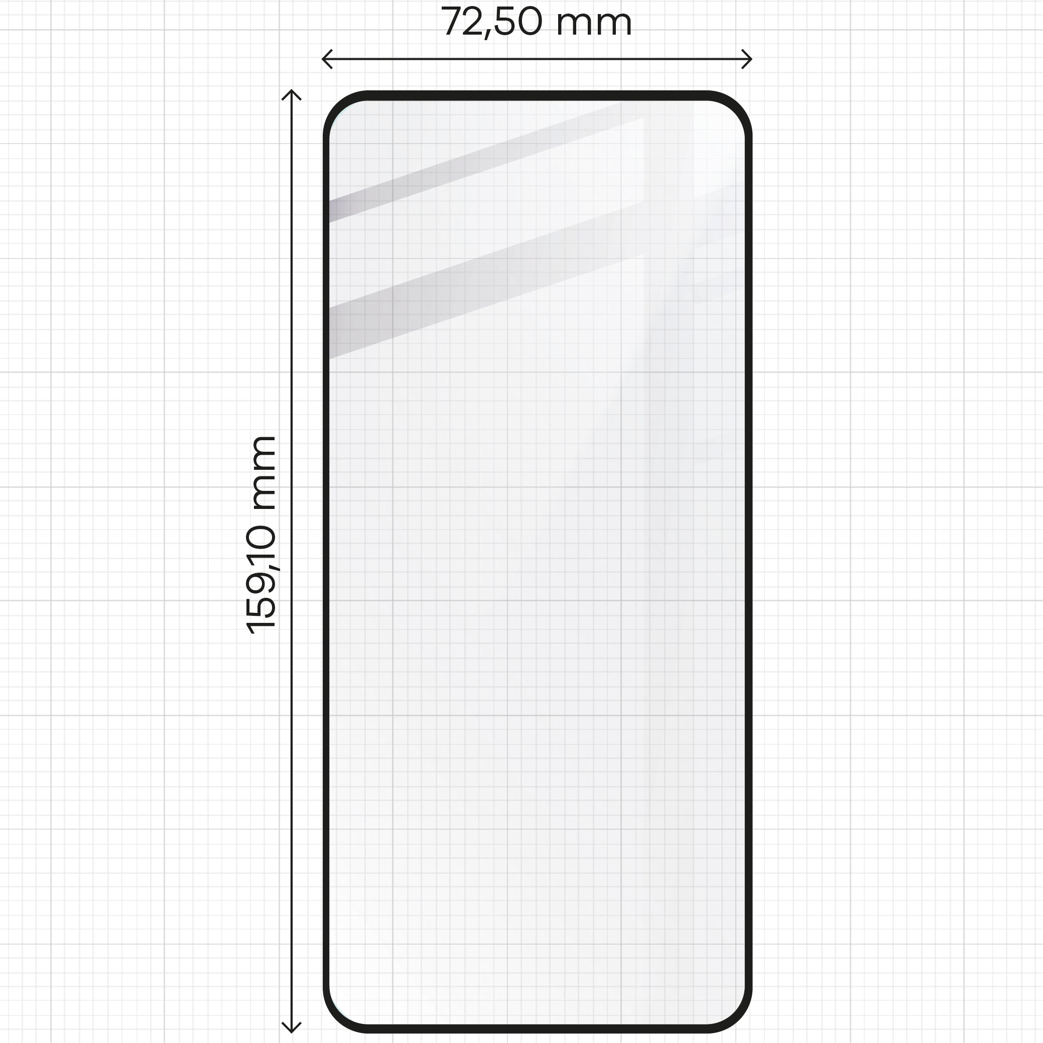 Gehärtetes Glas für OnePlus 12R / Honor Magic6 Lite, Bizon Glass Edge 3D, Schwarz