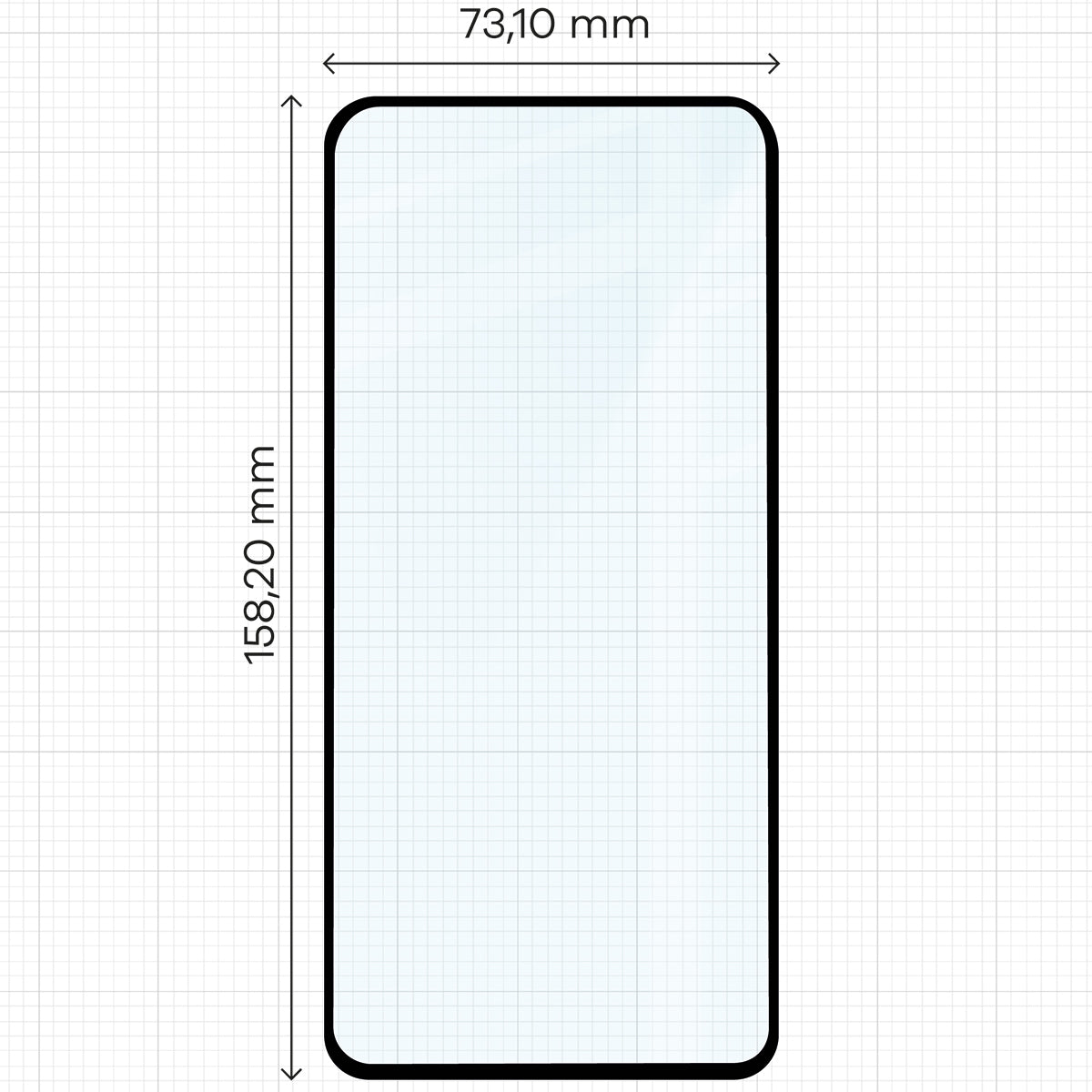 Gehärtetes Glas für Oppo Find X8 Pro, Bizon Glass Edge 3D, Schwarzer Rahmen
