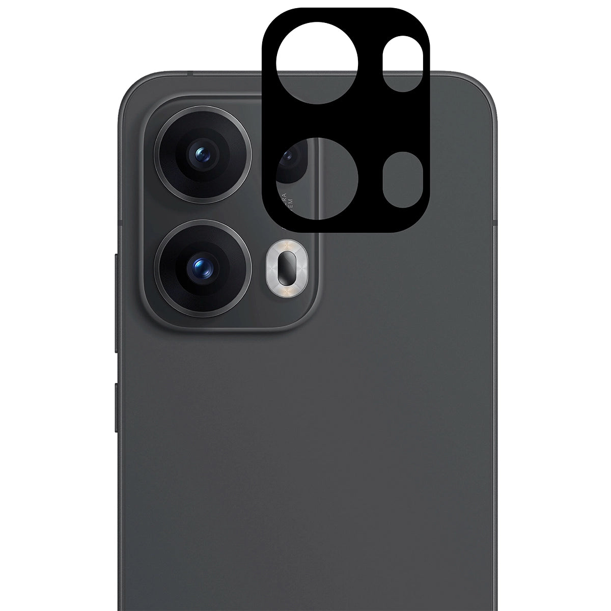 Gehärtetes Glas - 2 Stück + Kameraschutz für Oppo Reno13 Pro, Bizon Glass Edge 3D Pack, Schwarz