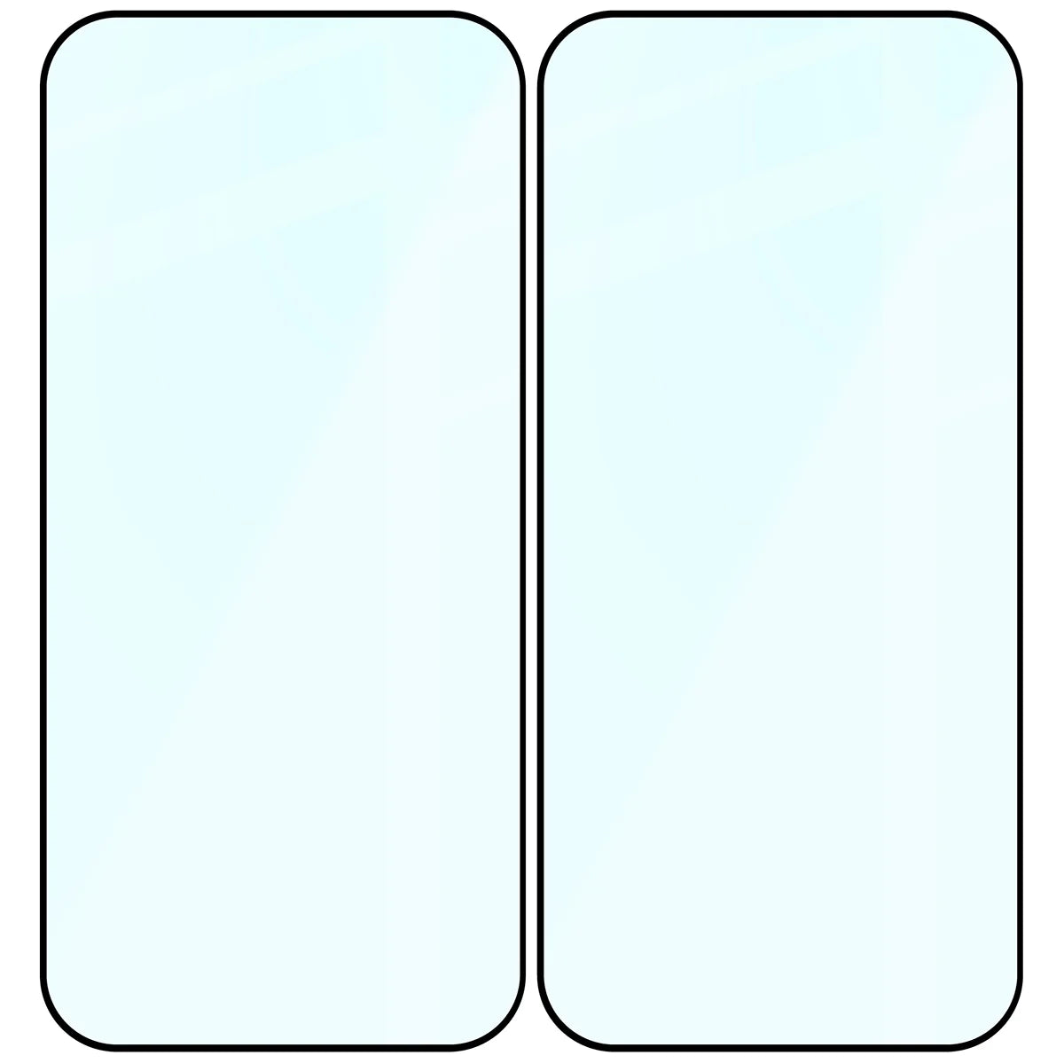 Gehärtetes Glas für Honor 600 5G / 600 Pro 5G, Bizon Glass Edge Duo, Schwarzer Rahmen, 2 Stück