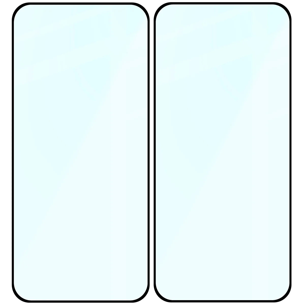 Gehärtetes Glas für Honor 600 Lite 5G, Bizon Glass Edge Duo, Schwarzer Rahmen, 2 Stück