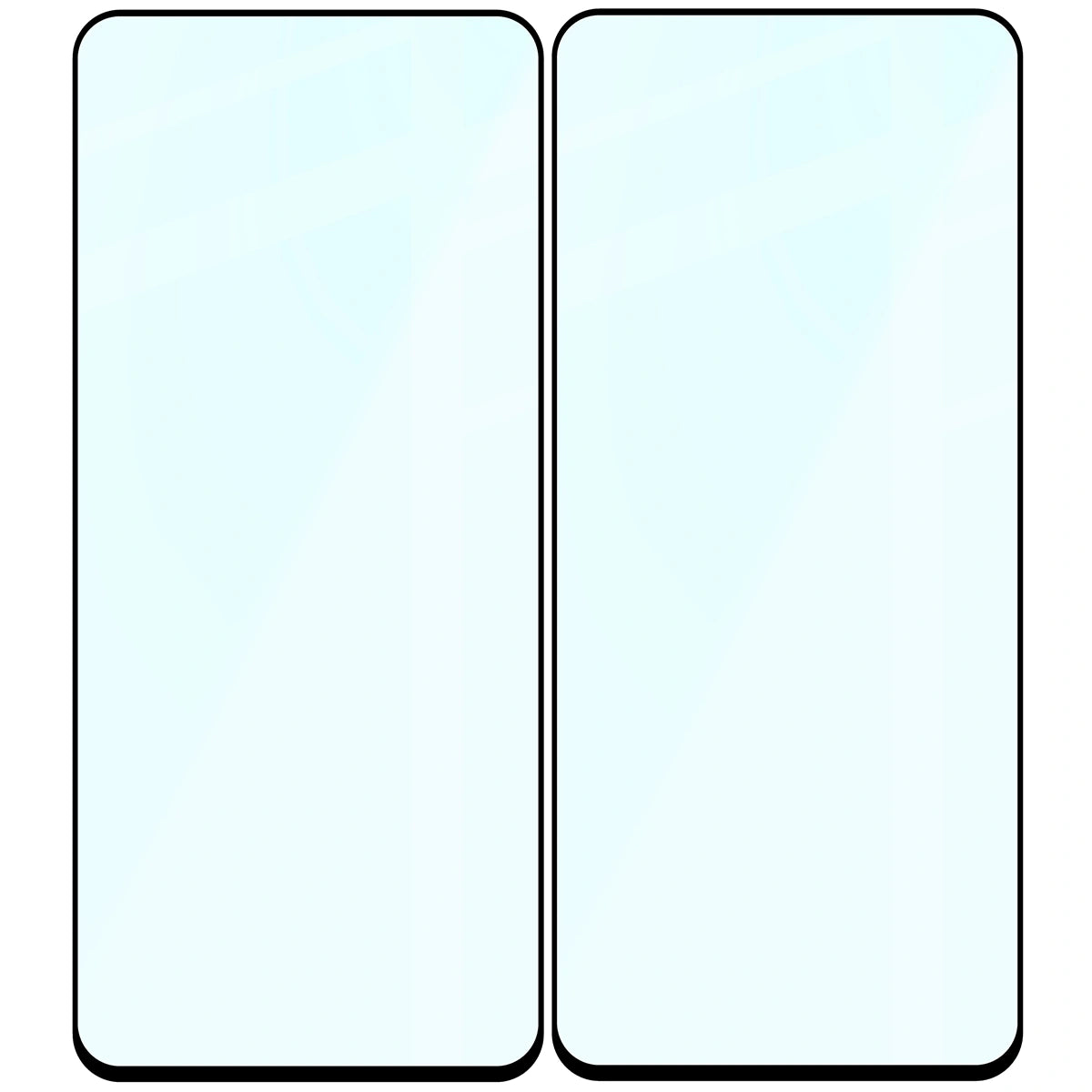Gehärtetes Glas für Honor X7d / Honor 400 Smart, Bizon Glass Edge Duo, Schwarzer Rahmen, 2 Stück