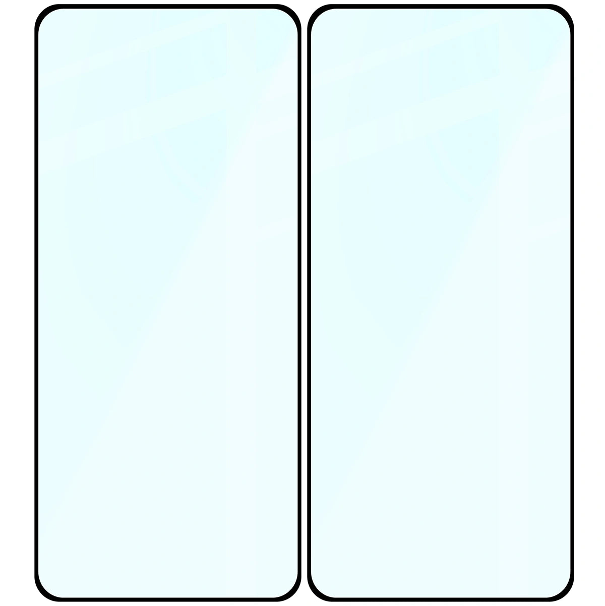 Gehärtetes Glas für Motorola Edge 70, Bizon Glass Edge Duo, Schwarzer Rahmen, 2 Stück