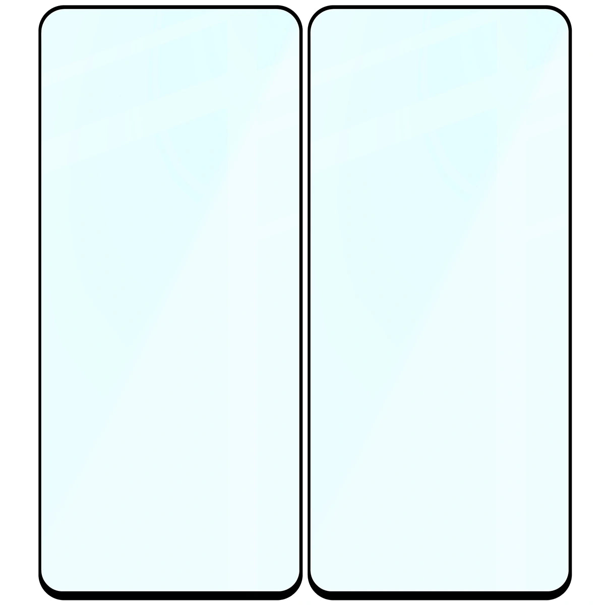 Gehärtetes Glas für Motorola Moto G57 Power / G67 Power, Bizon Glass Edge Duo, Schwarzer Rahmen, 2 Stück