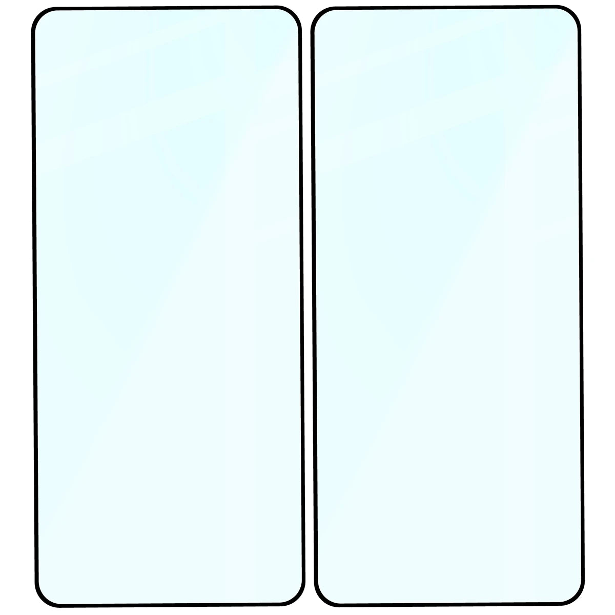 Gehärtetes Glas für Nothing Phone (3), Bizon Glass Edge Duo, Schwarzer Rahmen, 2 Stück (4/4)