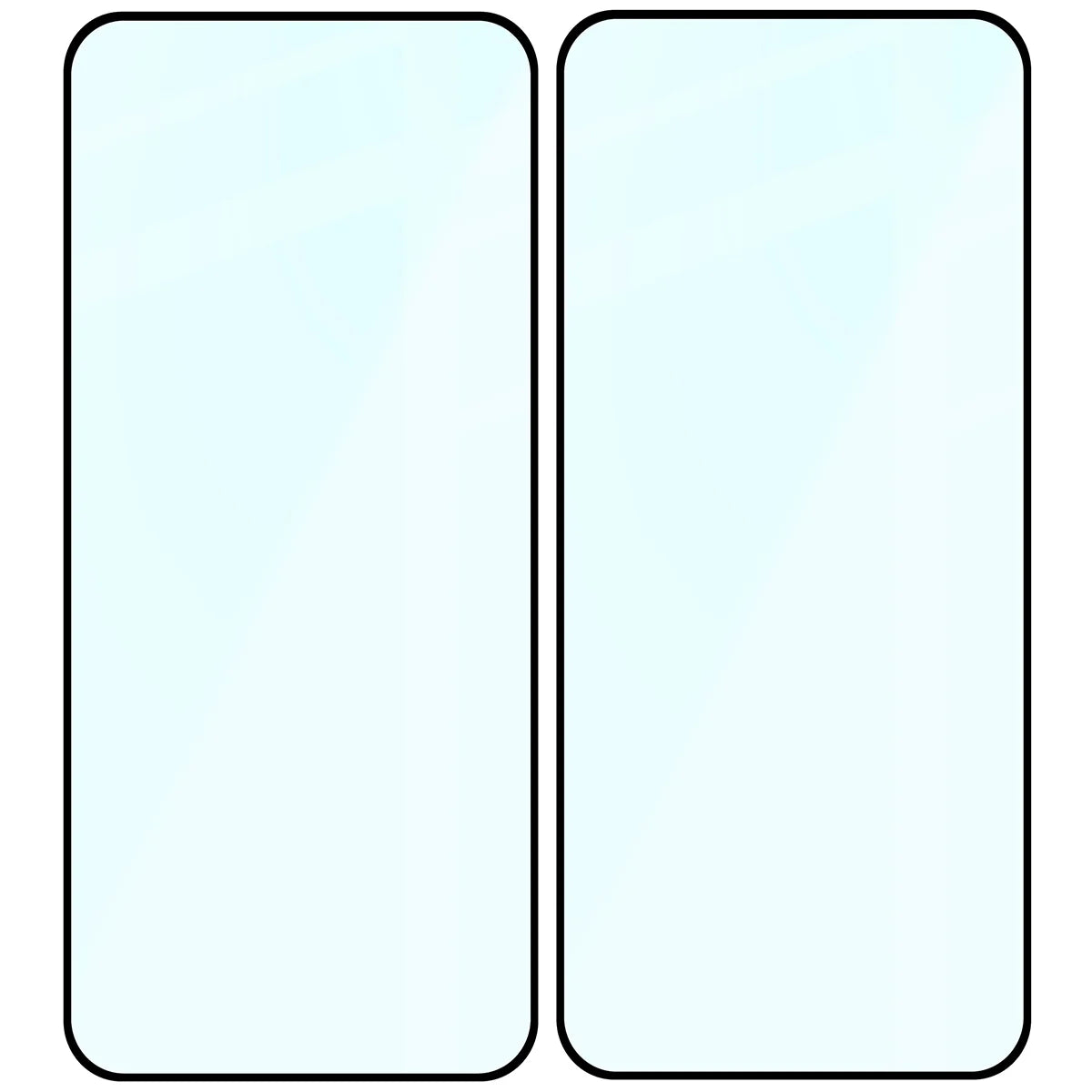 Gehärtetes Glas für Nothing Phone (4a), Bizon Glass Edge Duo, Schwarzer Rahmen, 2 Stück