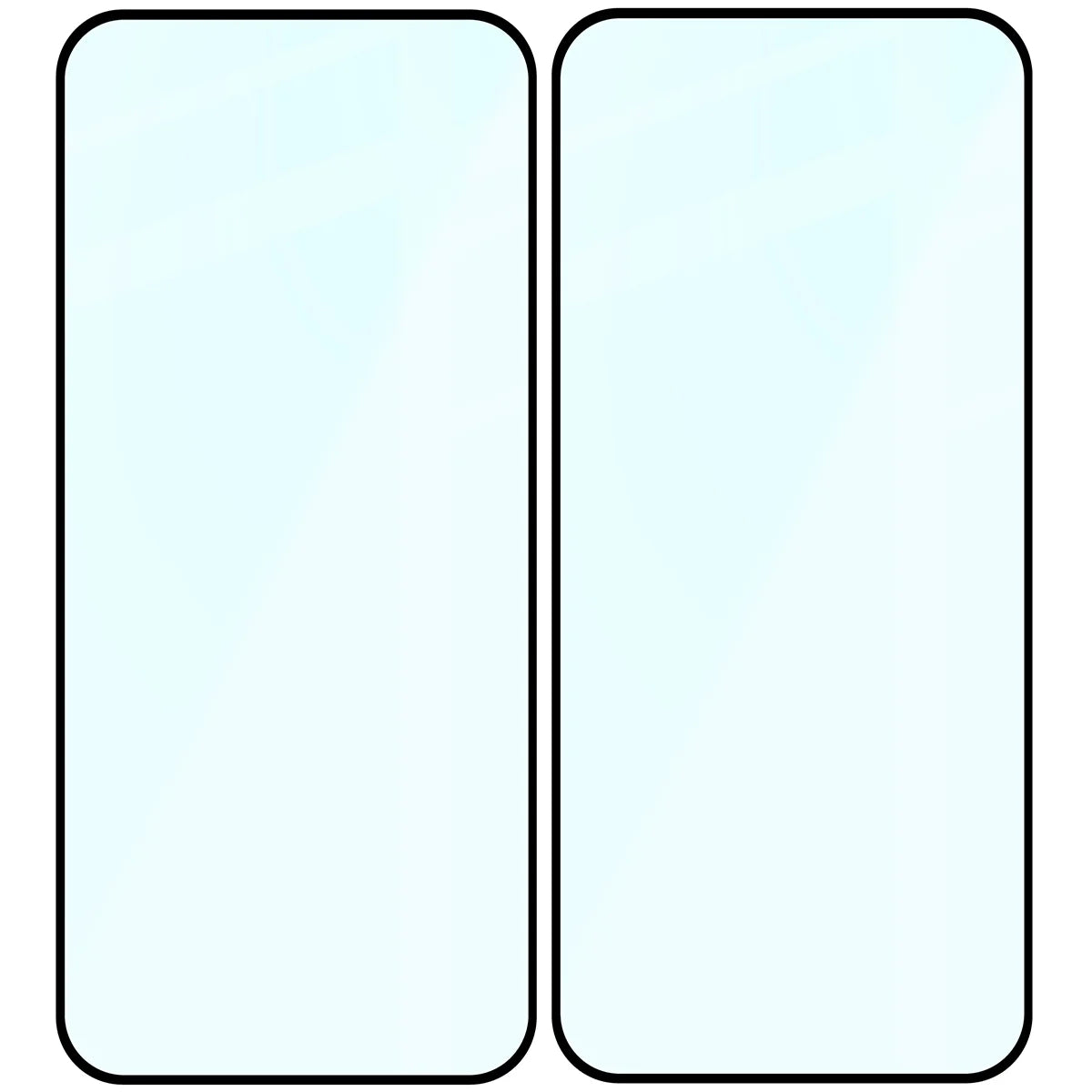 Gehärtetes Glas für Nothing Phone (4a) Pro, Bizon Glass Edge Duo, Schwarzer Rahmen, 2 Stück