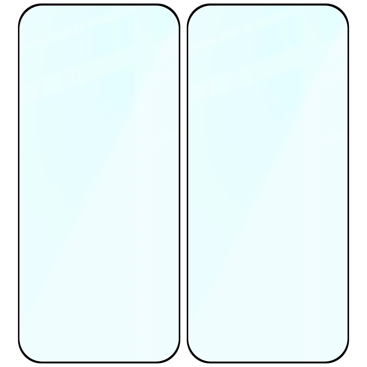 Gehärtetes Glas für Oppo Find X9, Bizon Glass Edge Duo, Schwarzer Rahmen, 2 Stück