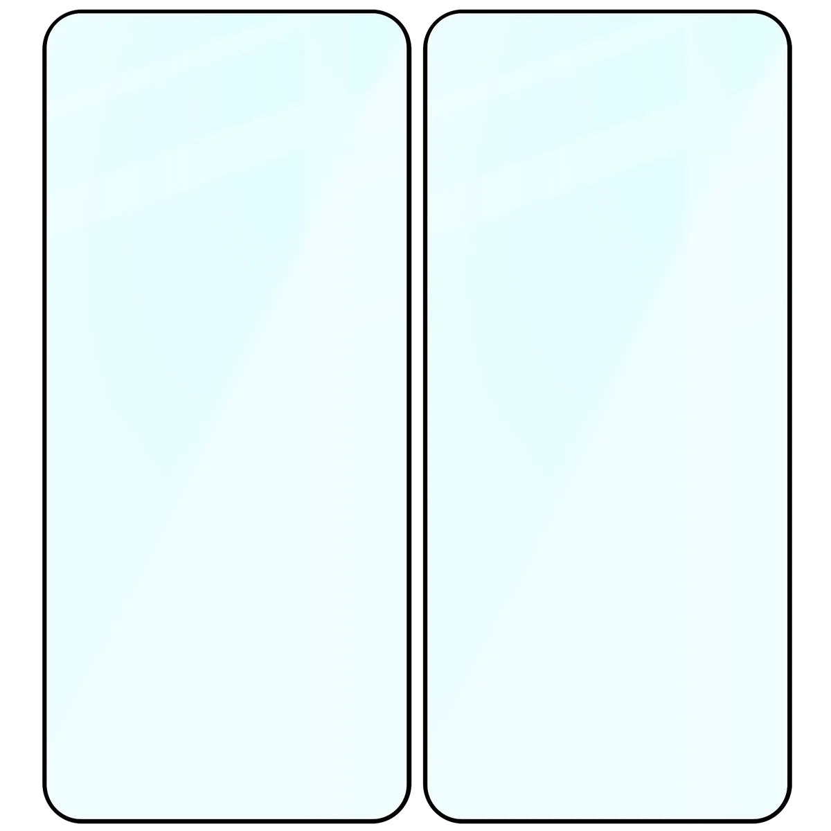 Gehärtetes Glas für Oppo Find X9 Ultra, Bizon Glass Edge Duo, Schwarzer Rahmen, 2 Stück