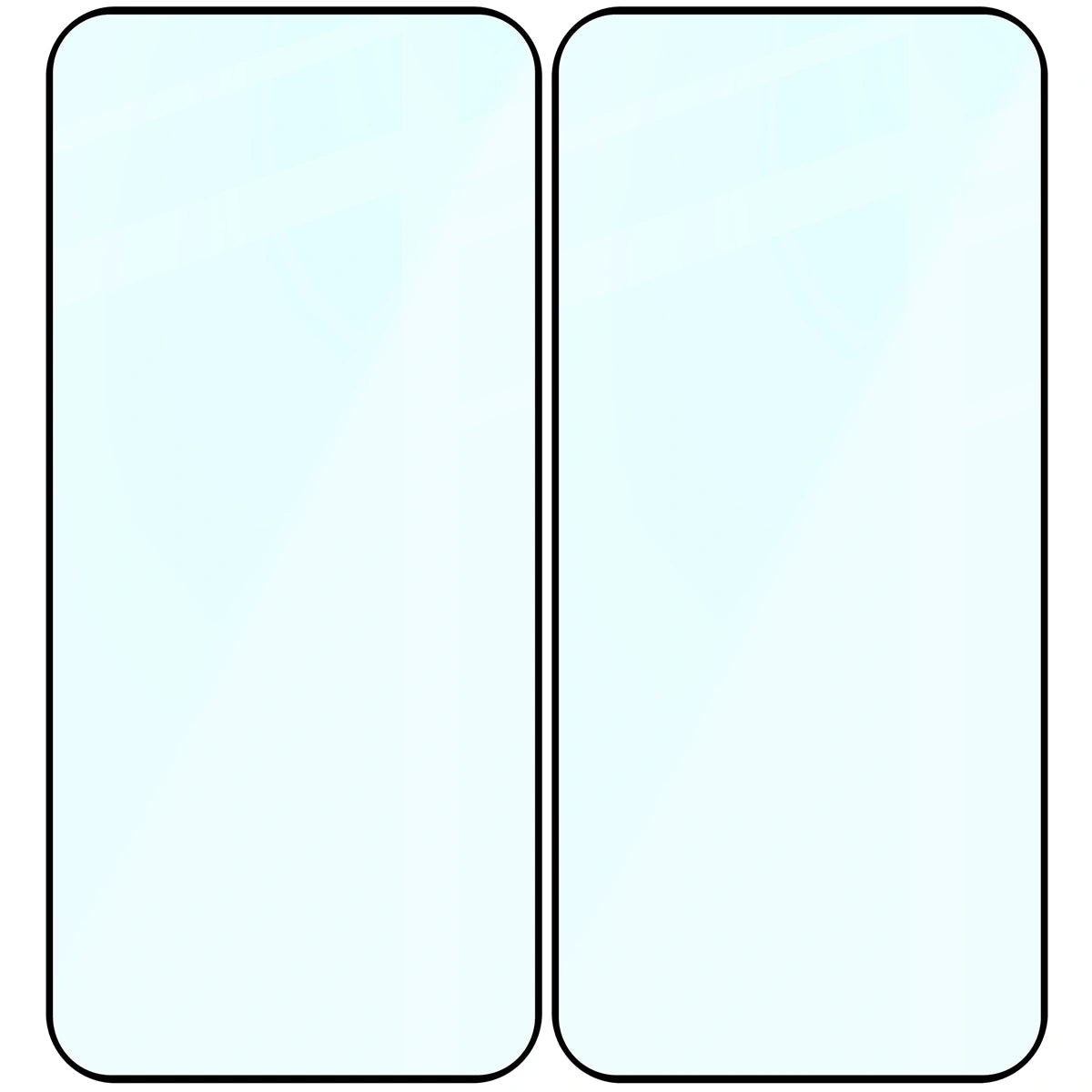 Gehärtetes Glas für Oppo Reno 15 Pro, Bizon Glass Edge Duo, Schwarzer Rahmen, 2 Stück