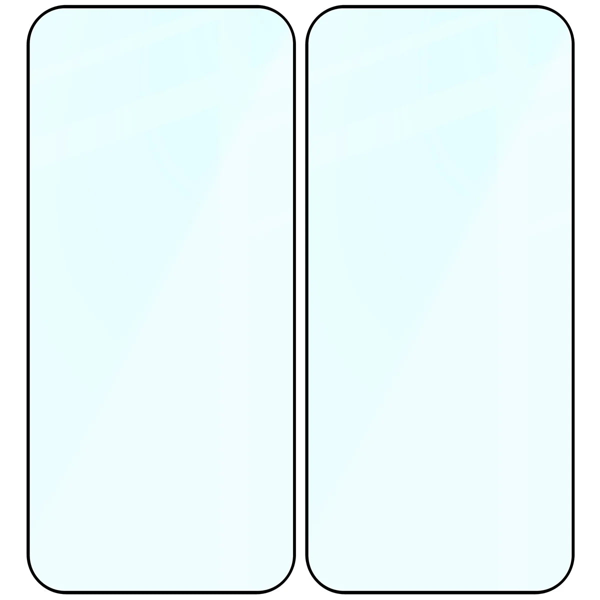 Gehärtetes Glas für Realme 16 Pro 5G, Bizon Glass Edge Duo, Schwarzer Rahmen, 2 Stück