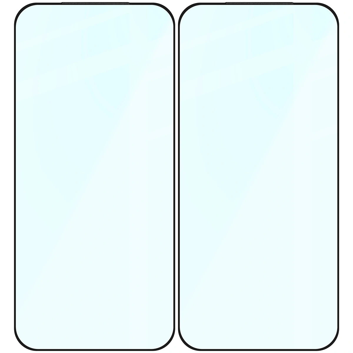 Gehärtetes Glas für Realme GT 8 / 8 Pro, Bizon Glass Edge Duo, Schwarzer Rahmen, 2 Stück