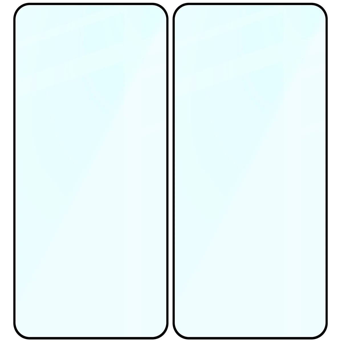 Gehärtetes Glas für Galaxy A27 5G, Bizon Glass Edge Duo, Schwarzer Rahmen, 2 Stück