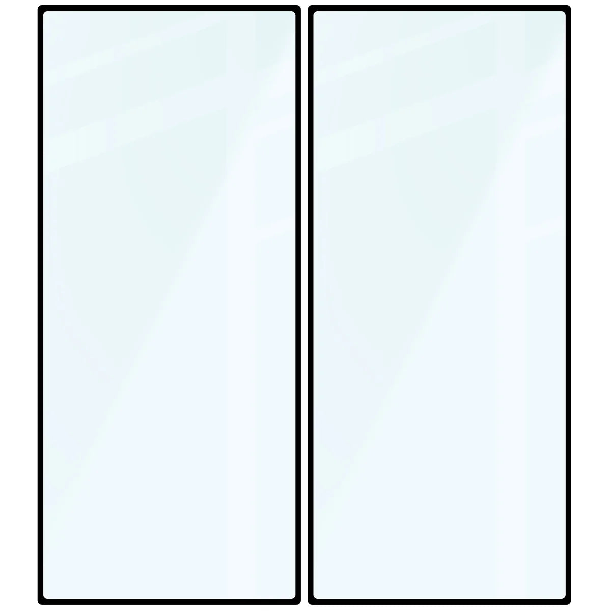 Gehärtetes Glas für Galaxy Z Fold8 Ultra, Bizon Glass Edge Duo, Schwarzer Rahmen, 2 Stück