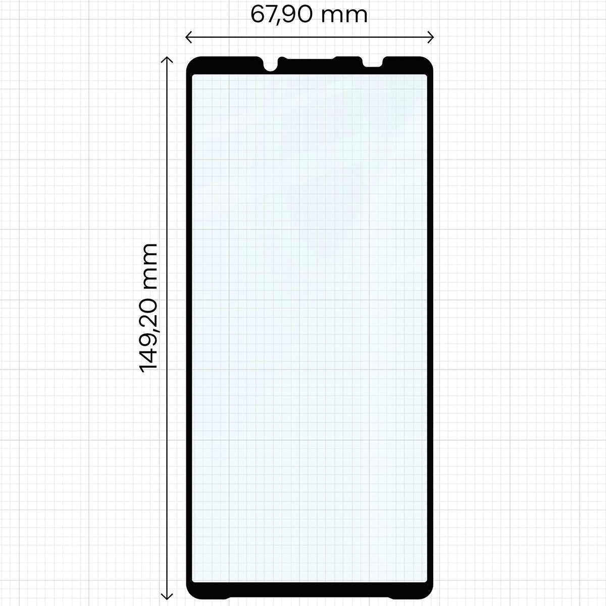 Gehärtetes Glas für Sony Xperia 10 VIII / VII, Bizon Glass Edge Duo, Schwarzer Rahmen, 2 Stück (2/4)